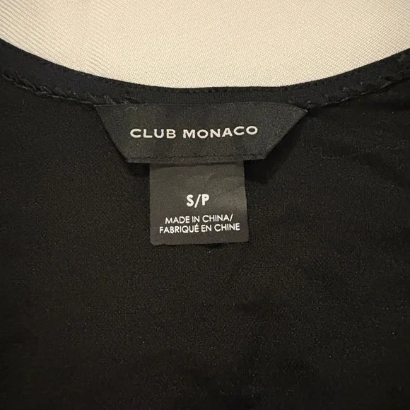 Club Monaco Elegant Black Kimono Style Top - Picture 2 of 4